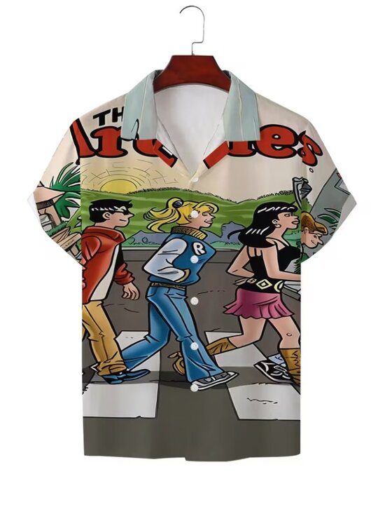 Other - Archie Comics Hawaiian Camp Shirt XXL NWOT Button Up Retro Cartoon Aloha Men